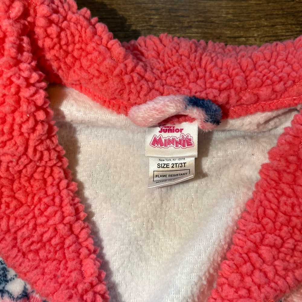 Minnie Mouse Pink Fleece Robe - Picture 2 of 3